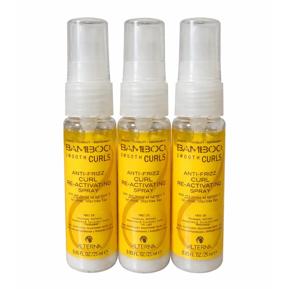⚡️ (3) Bamboo Smooth Curls Anti-Frizz Curl Re-Activating Spray